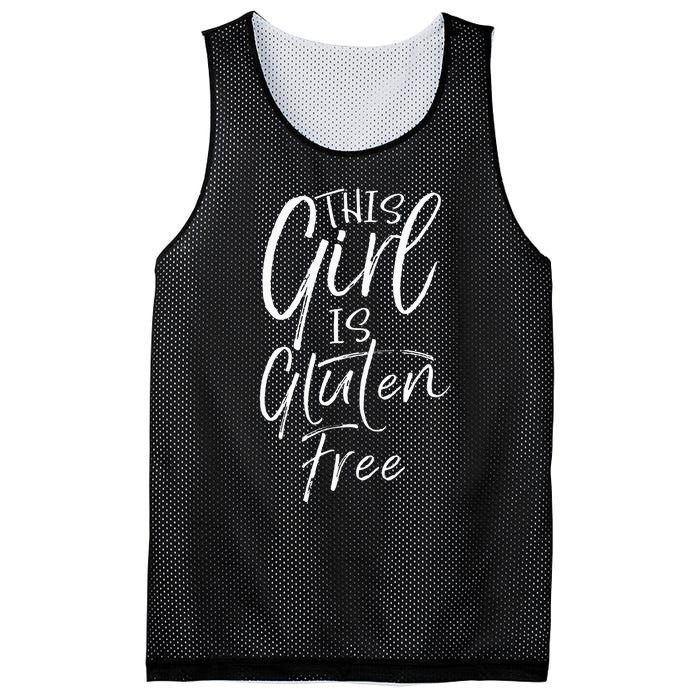 Cute Gluten Free Gift For Women Fun This Girl Is Gluten Free Mesh Reversible Basketball Jersey Tank