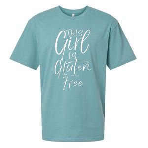 Cute Gluten Free Gift For Women Fun This Girl Is Gluten Free Sueded Cloud Jersey T-Shirt