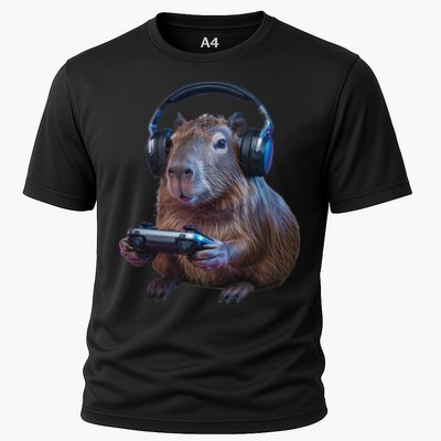 Capybara Gaming Funny Gamer Capybara Design Classic Cooling Performance Crew T-Shirt