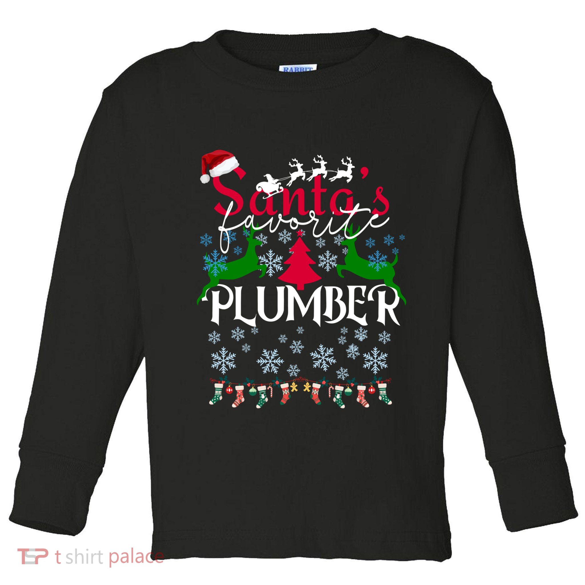 Christmas Gifts For Plumbers Santas Favorite Plumber Toddler Long Sleeve Shirt