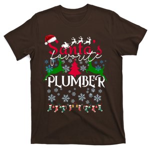 Christmas Gifts For Plumbers Santas Favorite Plumber T-Shirt