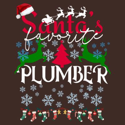 Christmas Gifts For Plumbers Santas Favorite Plumber T-Shirt
