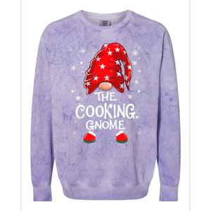 Cooking Gnome Funny Chef Matching Family Christmas Pajama Colorblast Crewneck Sweatshirt