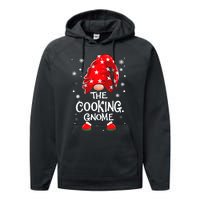 Cooking Gnome Funny Chef Matching Family Christmas Pajama Performance Fleece Hoodie