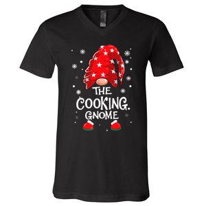 Cooking Gnome Funny Chef Matching Family Christmas Pajama V-Neck T-Shirt