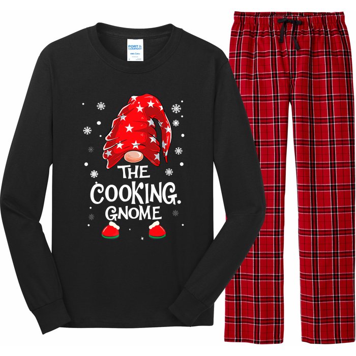 Cooking Gnome Funny Chef Matching Family Christmas Pajama Long Sleeve Pajama Set