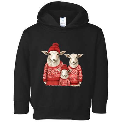 Christmas Goat Family Matching Outfit Toddler Hoodie