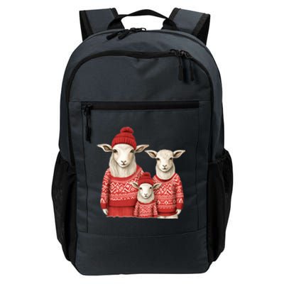 Christmas Goat Family Matching Outfit Daily Commute Backpack