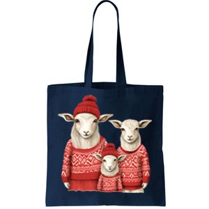 Christmas Goat Family Matching Outfit Tote Bag