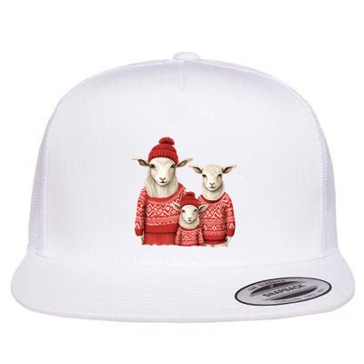 Christmas Goat Family Matching Outfit Flatbill Hat