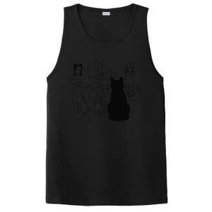 Cat Gallery Funny Cat Drawing Art Artist Artistic Cat Lovers PosiCharge Competitor Tank