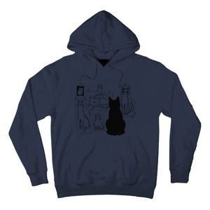 Cat Gallery Funny Cat Drawing Art Artist Artistic Cat Lovers Tall Hoodie