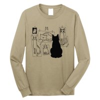 Cat Gallery Funny Cat Drawing Art Artist Artistic Cat Lovers Long Sleeve Shirt