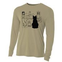 Cat Gallery Funny Cat Drawing Art Artist Artistic Cat Lovers Cooling Performance Long Sleeve Crew