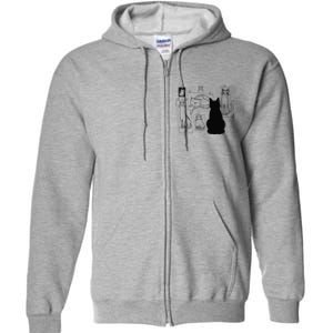 Cat Gallery Funny Cat Drawing Art Artist Artistic Cat Lovers Full Zip Hoodie