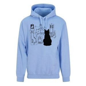 Cat Gallery Funny Cat Drawing Art Artist Artistic Cat Lovers Unisex Surf Hoodie