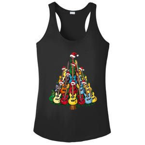 Christmas Guitar For Music Loversand Ladies PosiCharge Competitor Racerback Tank