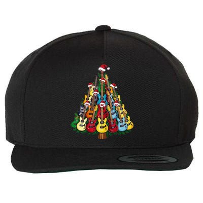 Christmas Guitar For Music Loversand Wool Snapback Cap