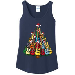 Christmas Guitar For Music Loversand Ladies Essential Tank