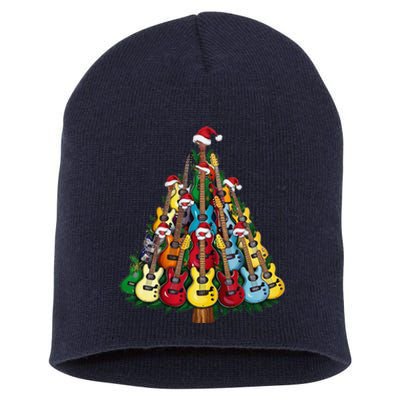 Christmas Guitar For Music Loversand Short Acrylic Beanie