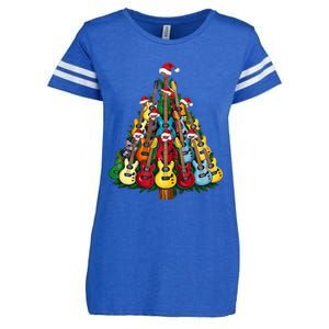 Christmas Guitar For Music Loversand Enza Ladies Jersey Football T-Shirt