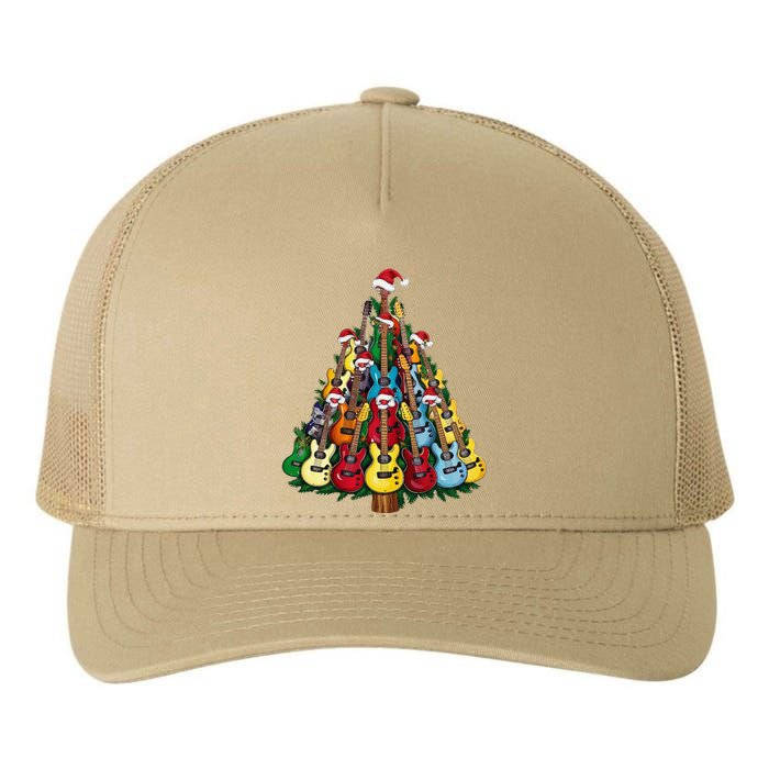 Christmas Guitar For Music Loversand Yupoong Adult 5-Panel Trucker Hat