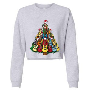 Christmas Guitar For Music Loversand Cropped Pullover Crew