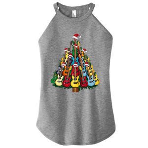 Christmas Guitar For Music Loversand Women's Perfect Tri Rocker Tank