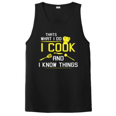 Chef Geek Food FUNNY I COOK AND I KNOW THINGS PosiCharge Competitor Tank