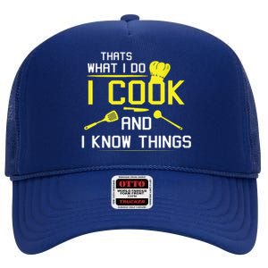 Chef Geek Food FUNNY I COOK AND I KNOW THINGS High Crown Mesh Back Trucker Hat