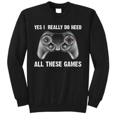 Cool Gaming For Gamer Video Game Controller Gamers Tall Sweatshirt