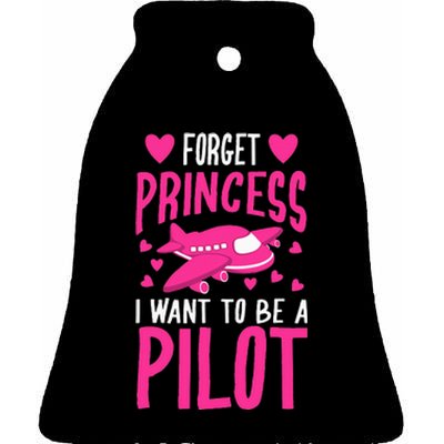 Cool Glam Forget Princess I Want To Be A Pilot Gift Ceramic Bell Ornament