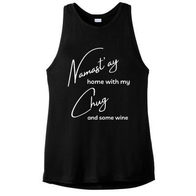 Chug Gift Funny Namastay For Yoga And Dog Lovers Gift Ladies PosiCharge Tri-Blend Wicking Tank