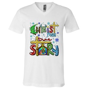 Christmas Graphic For Women And Xmas Eve Christmas Christian V-Neck T-Shirt