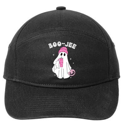 Cute Ghost Funny Halloween Boujee Boo Jee 7-Panel Snapback Hat