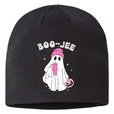 Cute Ghost Funny Halloween Boujee Boo Jee Sustainable Beanie