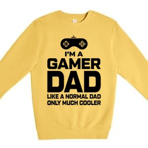 Cool Gaming Fathers Day Im A Dad Gamer Cool Gift Gamer Dad Gift Premium Crewneck Sweatshirt