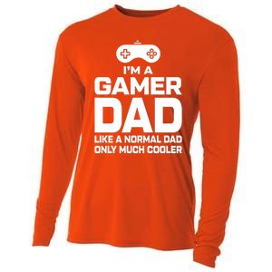 Cool Gaming Fathers Day Im A Dad Gamer Cool Gift Gamer Dad Gift Cooling Performance Long Sleeve Crew