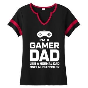 Cool Gaming Fathers Day Im A Dad Gamer Cool Gift Gamer Dad Gift Ladies Halftime Notch Neck Tee