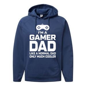 Cool Gaming Fathers Day Im A Dad Gamer Cool Gift Gamer Dad Gift Performance Fleece Hoodie