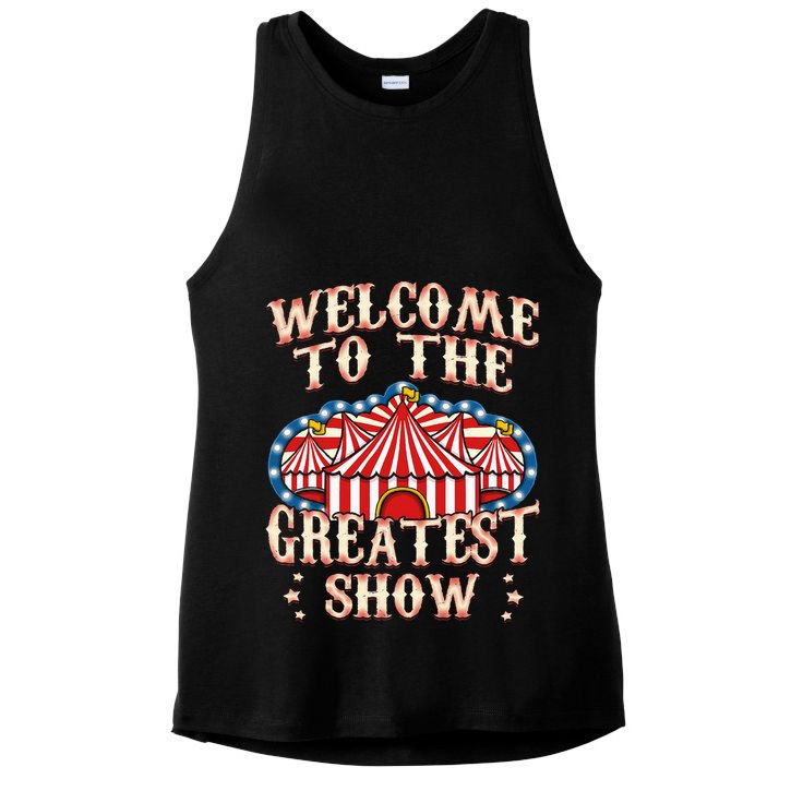 Circus Gifts For Party Ringmaster Carnival Strongman Tamer Ladies PosiCharge Tri-Blend Wicking Tank