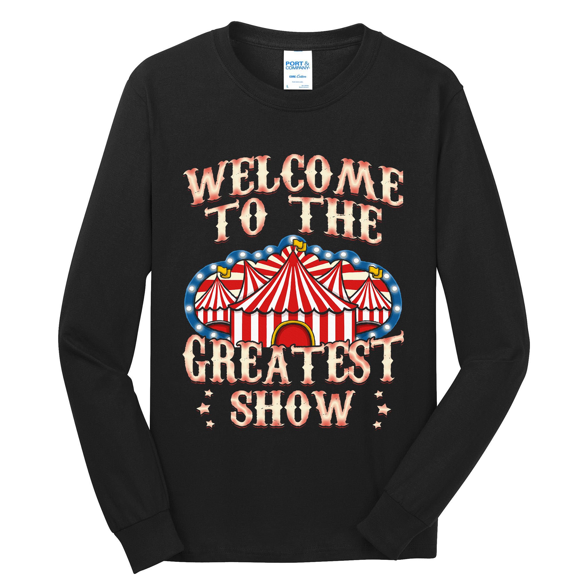 Circus Gifts For Party Ringmaster Carnival Strongman Tamer Tall Long Sleeve T-Shirt