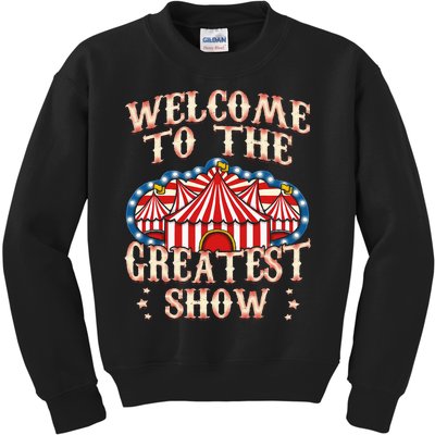 Circus Gifts For Party Ringmaster Carnival Strongman Tamer Kids Sweatshirt