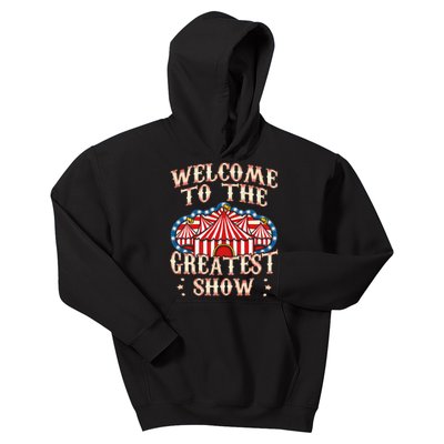 Circus Gifts For Party Ringmaster Carnival Strongman Tamer Kids Hoodie