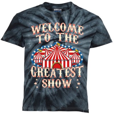 Circus Gifts For Party Ringmaster Carnival Strongman Tamer Kids Tie-Dye T-Shirt