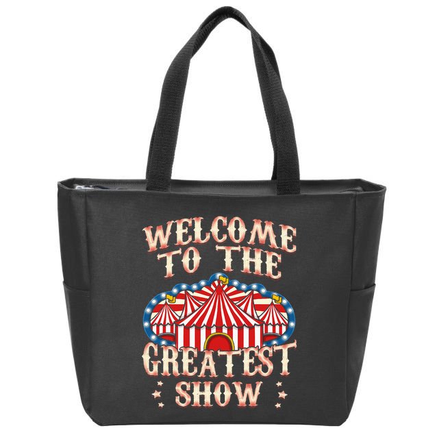 Circus Gifts For Party Ringmaster Carnival Strongman Tamer Zip Tote Bag