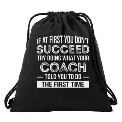 Coach Gift Funny Appreciation Drawstring Bag