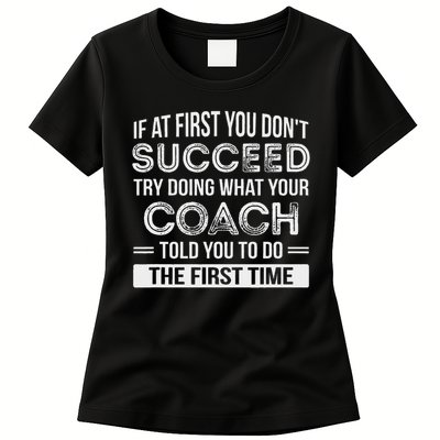 Coach Gift Funny Appreciation Womens T-Shirt