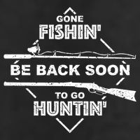 Cool Gone Fishin' Go Huntin' Funny Fisher Hunter Gift 7 Panel Mesh Trucker Snapback Hat