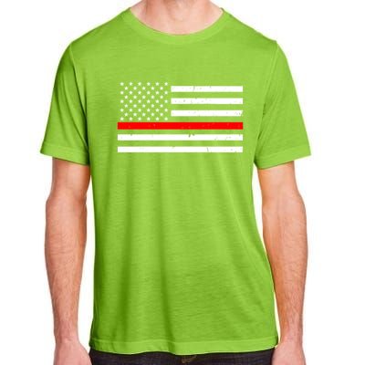 Cool Gift Firefighter Thin Red Line Flag Gift Adult ChromaSoft Performance T-Shirt